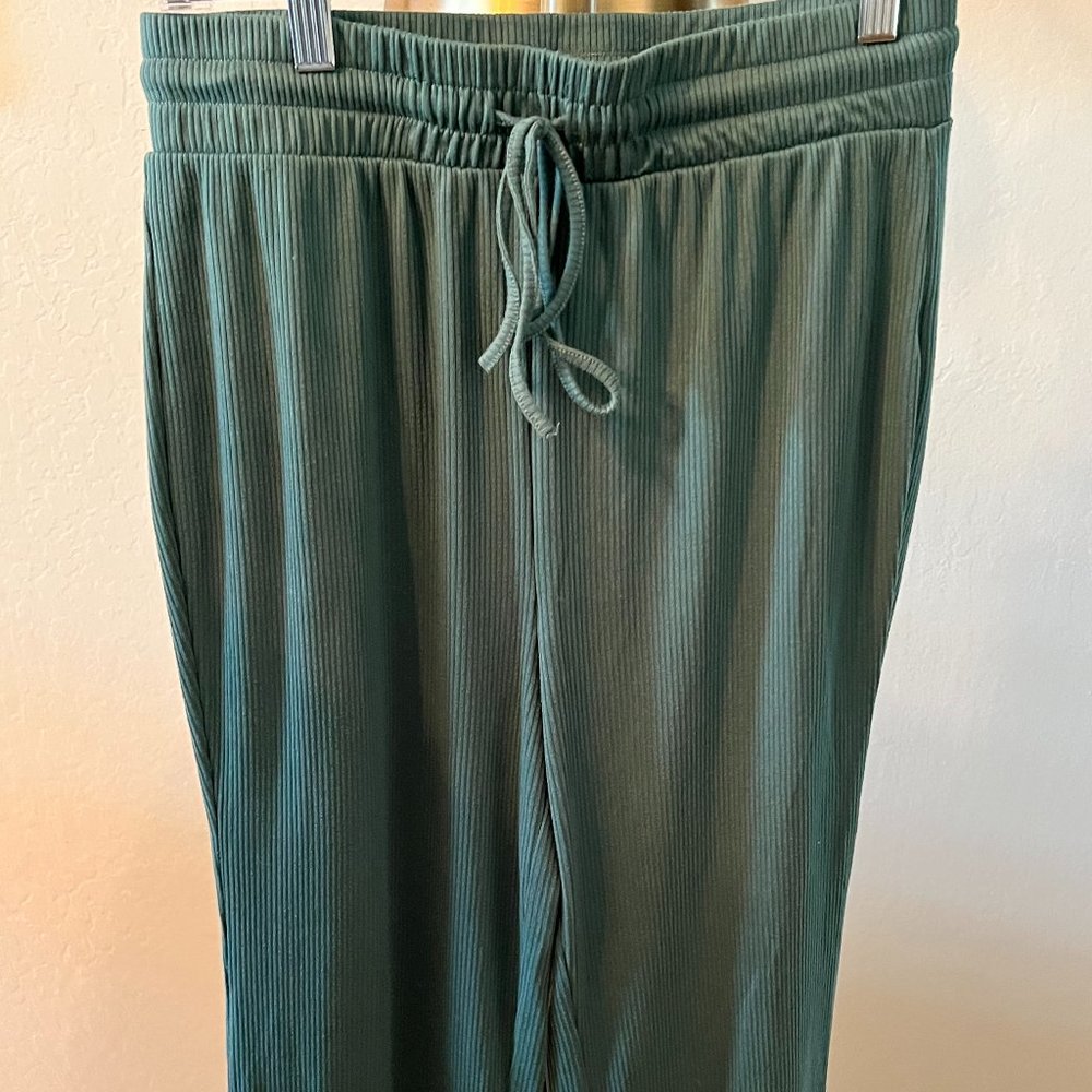 Derek Heart Teal Green Drawstring Lightweight Sweatpant